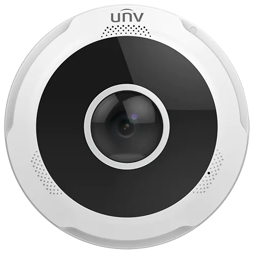 Uniview IPC868ER-VF18-B 12MP 4k IP Network IR Fisheye Built-in Mic and Speaker Two-Way Audio Security Camera