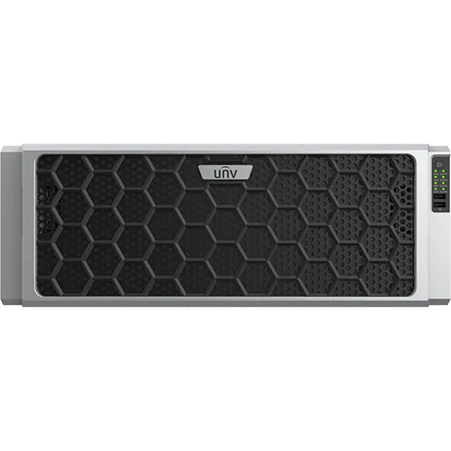 Enterprise Uniview 256ch NVR with sleek honeycomb front panel