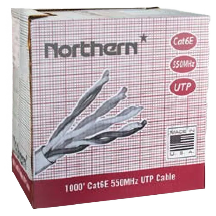 1000 foot box of Northern Cat6e cables (Riser & Plenum)