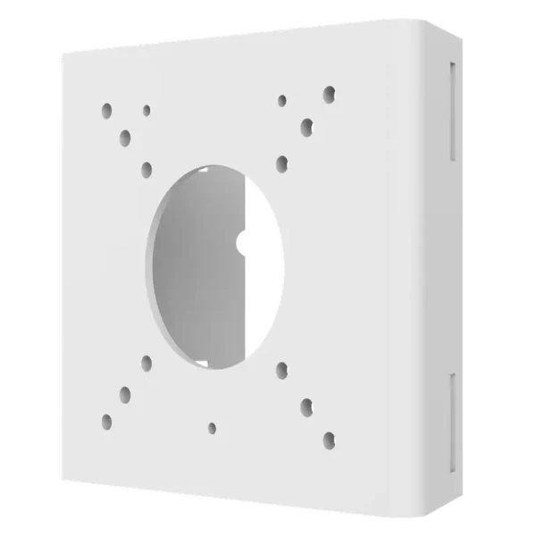 A metal bracket that allows Uniview bullet cameras to be mounted on a pole