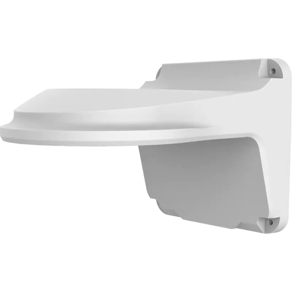 A uniview wall bracket designed for smaller dome and turret cameras made of white aluminium
