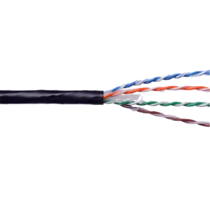 Outdoor direct burial cable with gel filled core, four twisted pairs