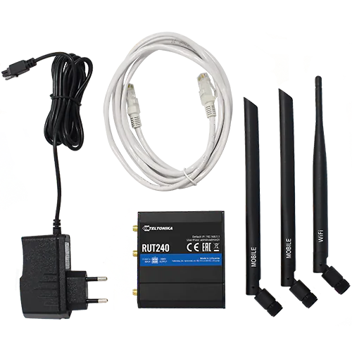 TEL-RUT240-01U 4G LTE Router Accessories Package
