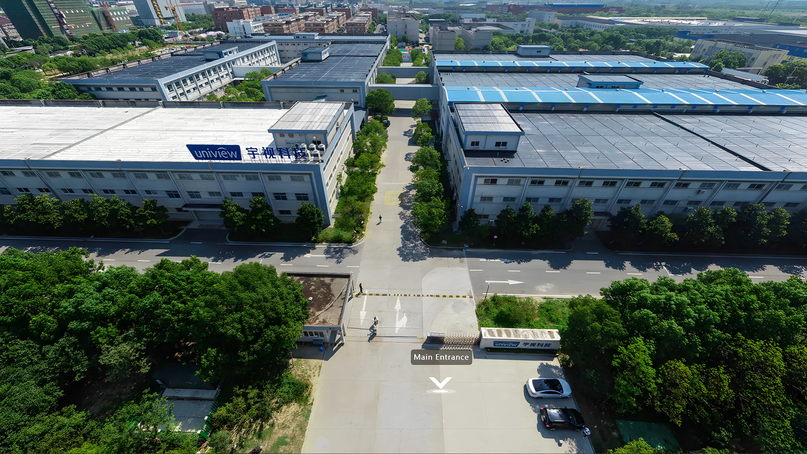 Uniview Manufacturing Facility Above View