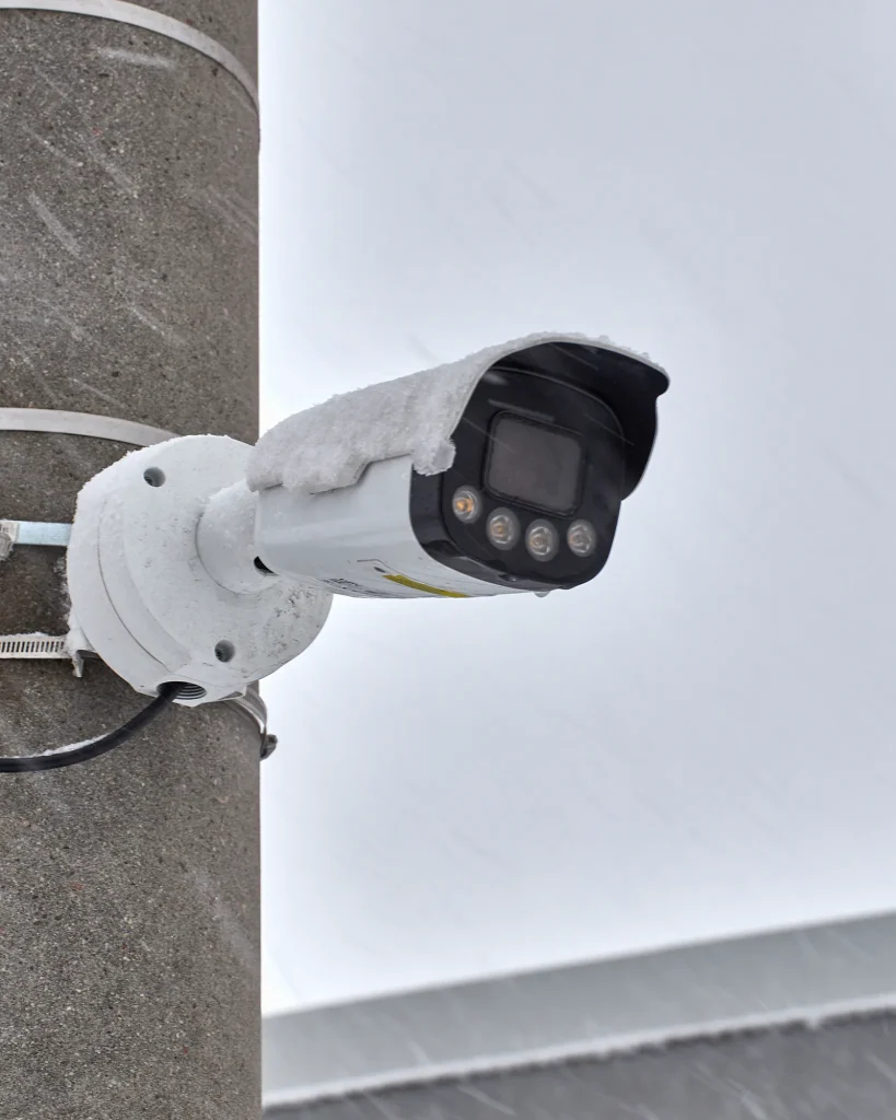 Uniview license plate recognition (LPR) camera in snowy Canadian weather