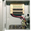 A power supply inside of a metal box designed for securirty cameras - nine channel version