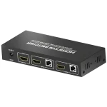 2-port KVM switch showing one HDMI output and two HDMI inputs