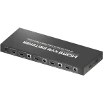 4-port KVM switch showing one HDMI output and four HDMI inputs