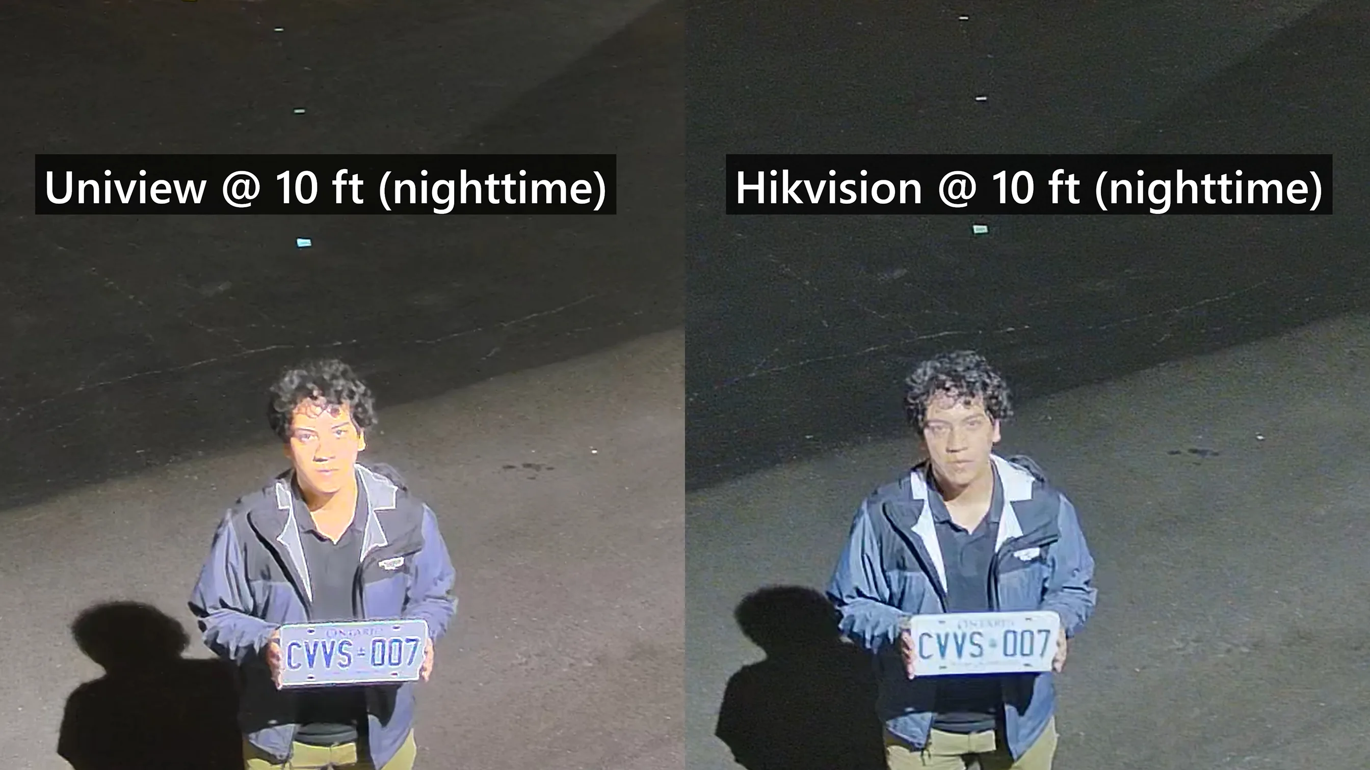 License Plate from 10ft - Nighttime