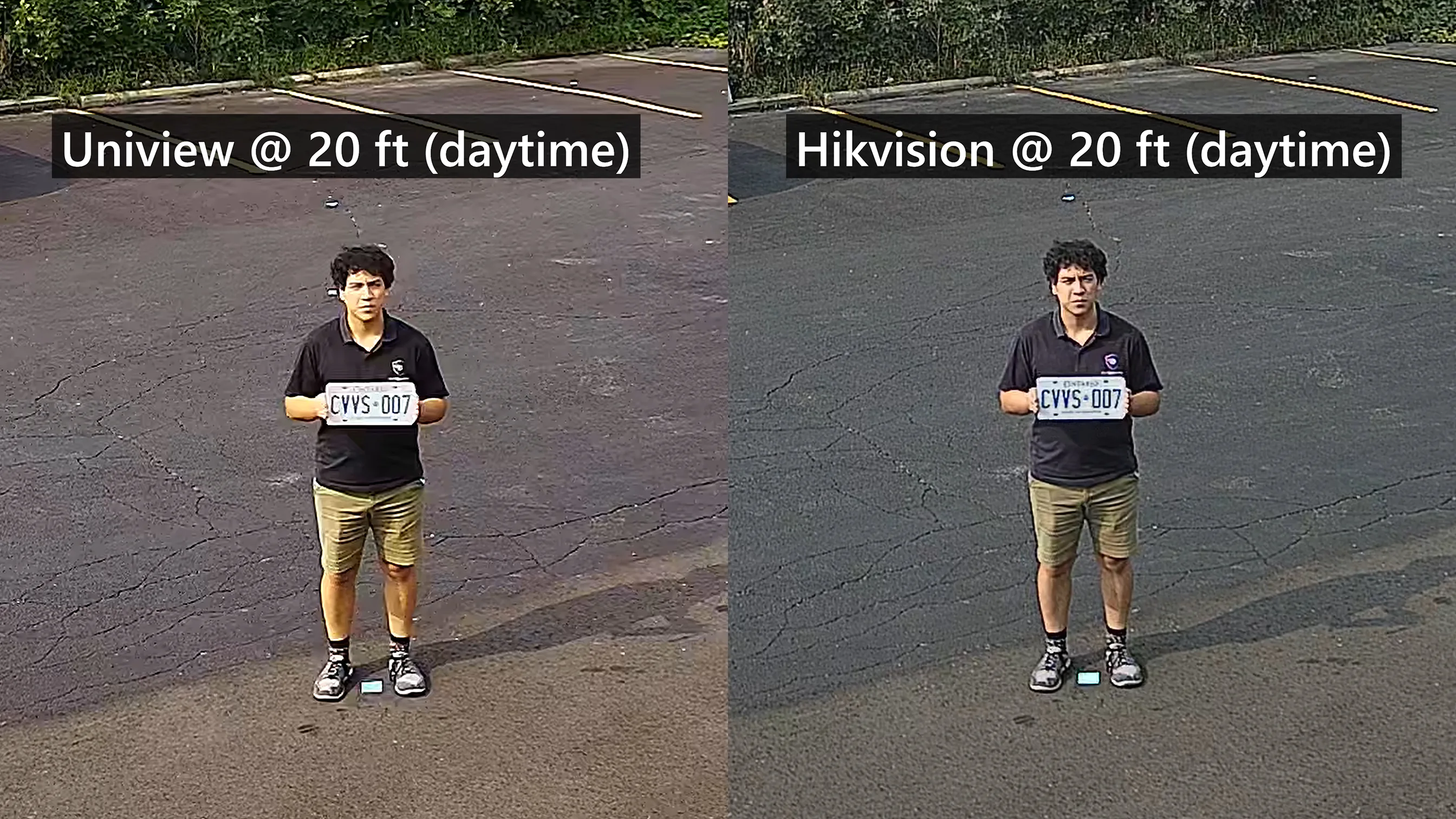 License plates from 20ft - Daytime