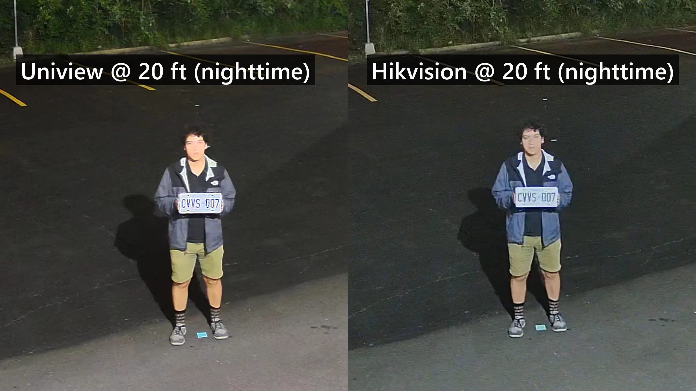 License Plate from 20ft - Nighttime