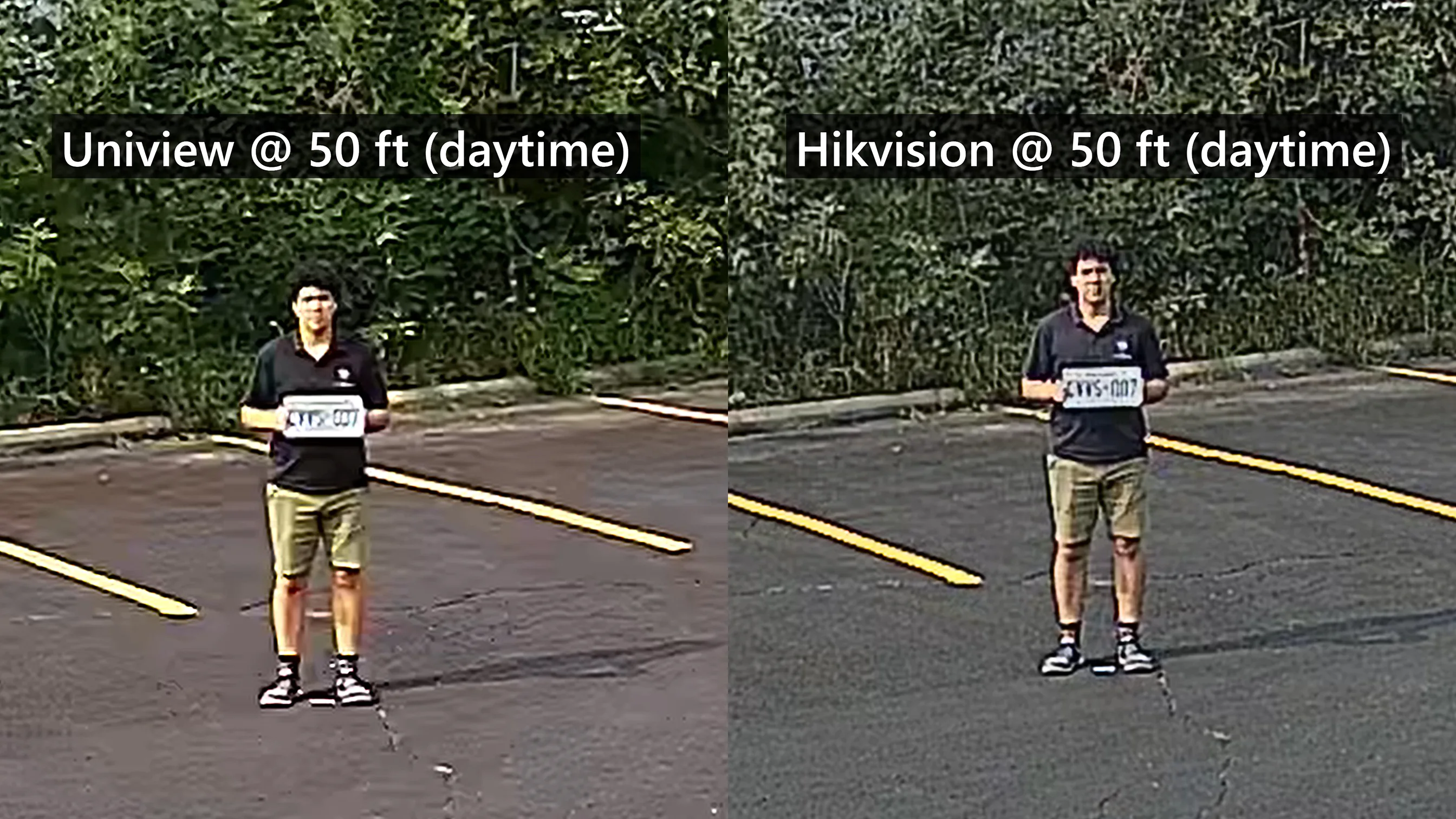 License plates from 50ft - Daytime