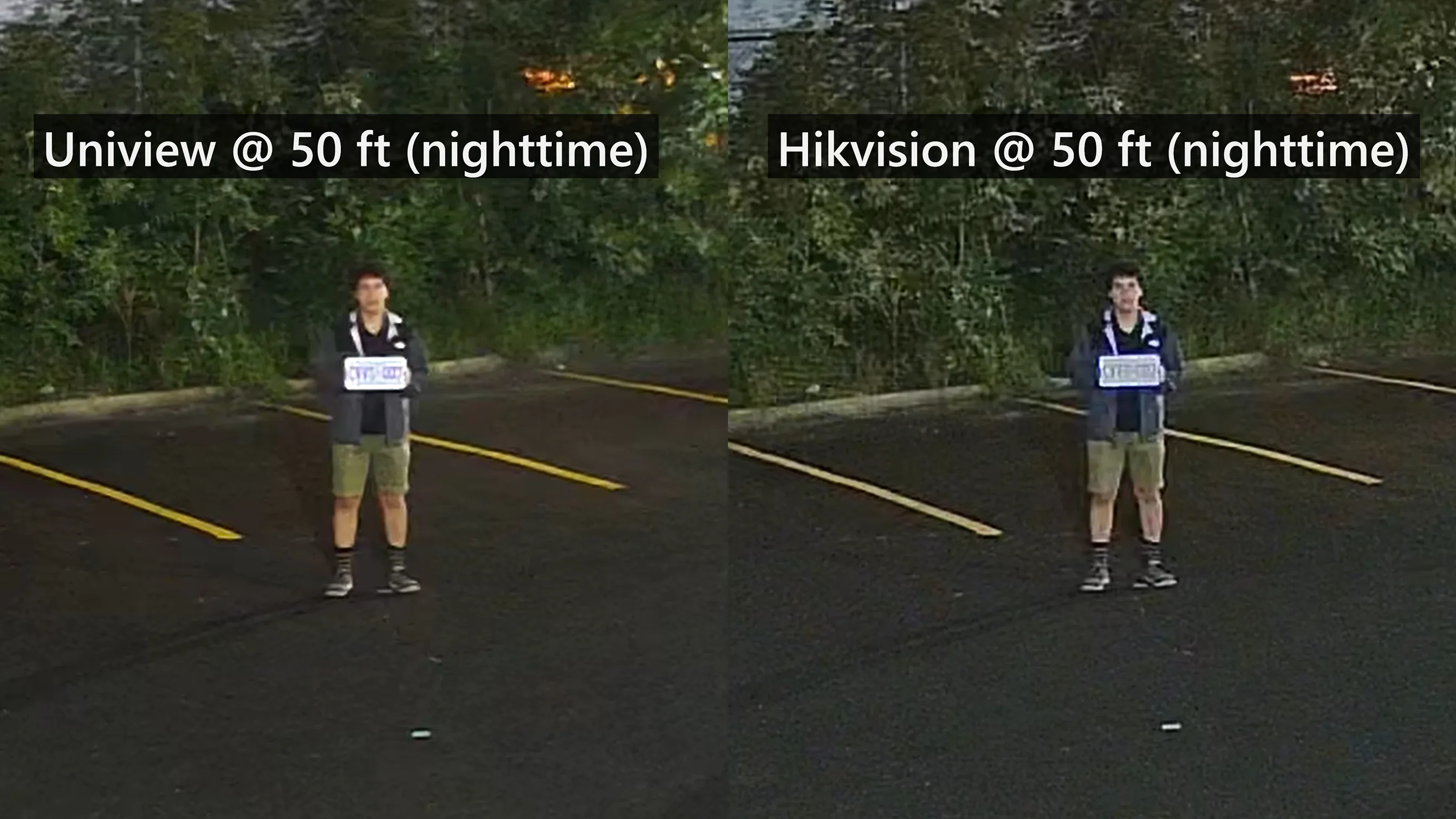 License Plate from 50ft - Nighttime