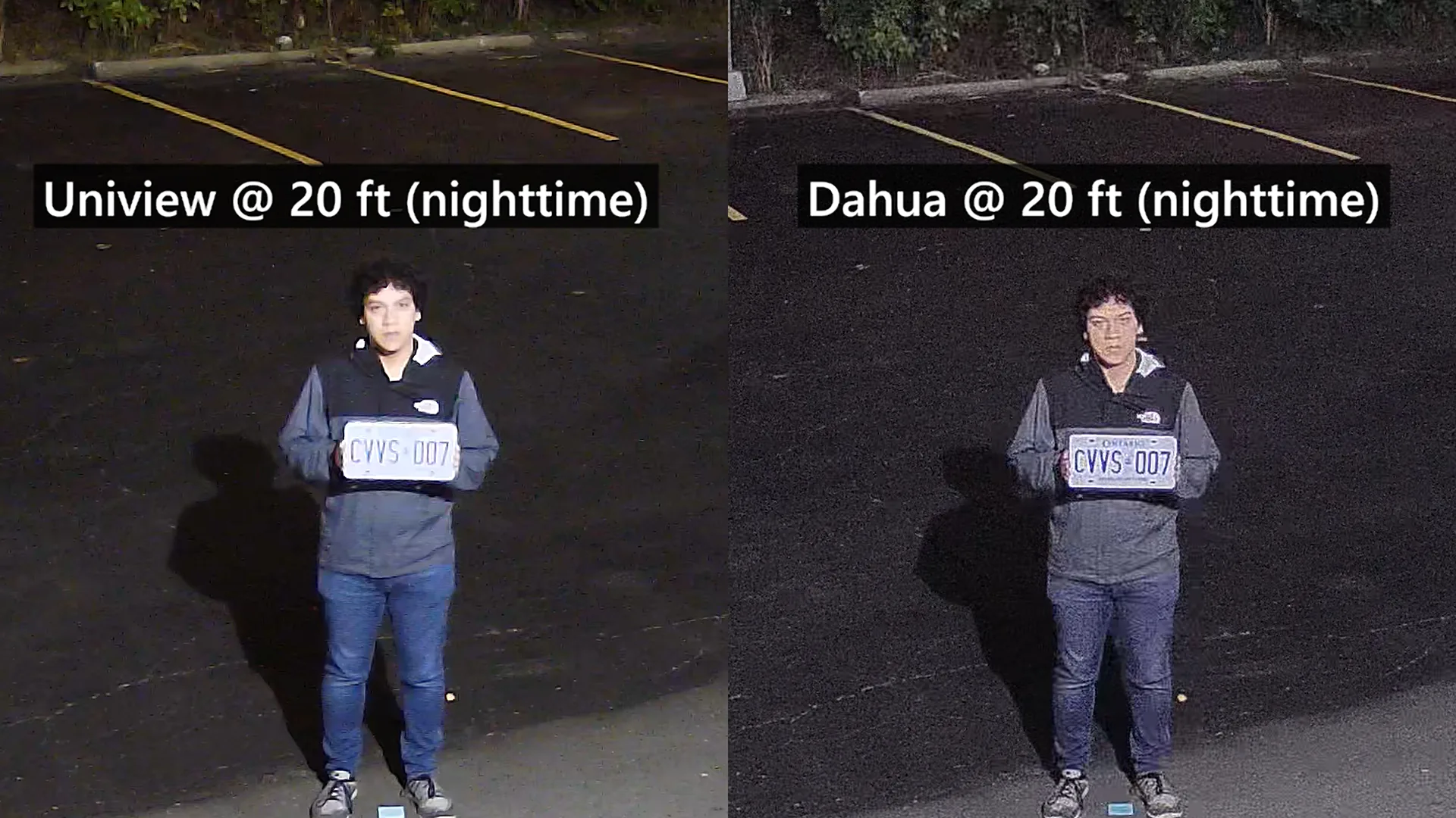 License Plate from 20ft - Nighttime