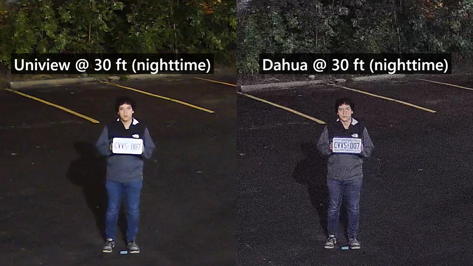 License Plate from 30ft - Nighttime
