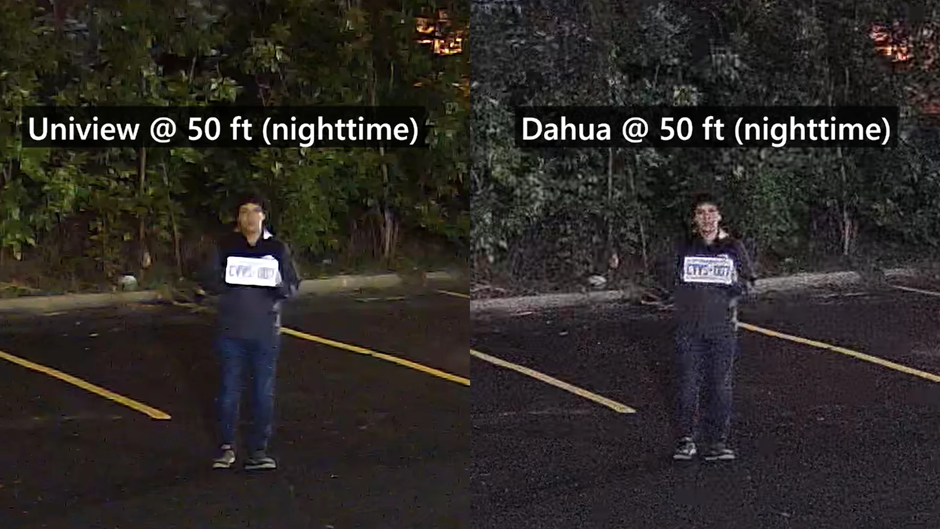 License Plate from 50ft - Nighttime