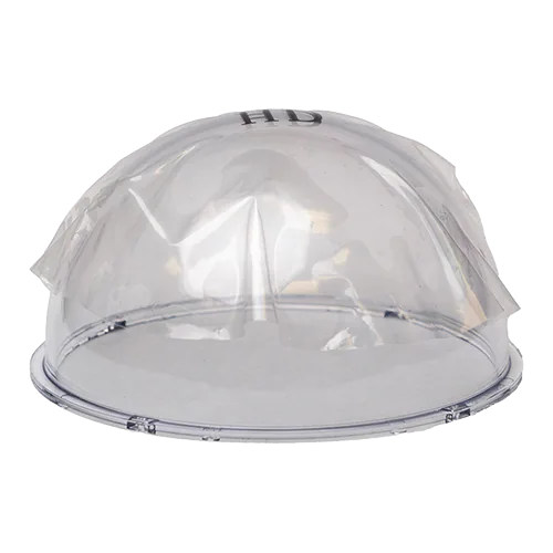 A replacement cover for Uniview dome cameras with the plastic protection film attached