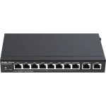 A small black router with 10 network ports for business networking
