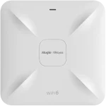A white square-shaped WiFi access point, designed to be mounted indoors in the ceiling