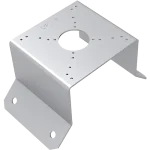 A metal corner mount bracket for security cameras made by Uniview, white coloured