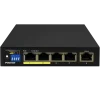 A economical 4-Port Gigabit PoE+ switch with four PoE ports and 1 RJ45 and 1SFP Uplink