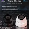A poster showing two Uniview 8MP cameras on a table and describing the specifications of each.