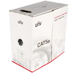 A white box of Cat5e cable with the UNV logo on it