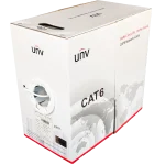 A white box of Cat6 cable with the UNV logo on it