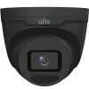 Uniview black turret camera with a wide rectangular lens and built-in infrared. There is a small hole for a microphone to the right of the lens, and the UNV logo near the top front of the housing.