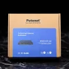 A box showing a 10-port fast ethernet PoE switch made by Petenet.