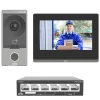 A Uniview Kit that includes an intercom, indoor touchscreen monitor, and a 4-port PoE switch