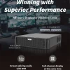 A poster showing Uniview's 128-channel video recorder with the text Winning with Superior Performance above in bold lettering