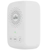 A wireless chime for Uniview's doorbell with three buttons on the front. The left button has a speaker icon, the middle button says 'SYNC', and the right button has a music note icon.