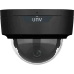 Uniview's 5MP dome camera with a black metal housing and built-in microphone.