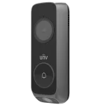 Uniview's 3MP wireless doorbell with a grey metal housing