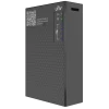 Uniview's connect pro box as viewed from the front right, showing an LED status indicator for battery charge percentage and Wi-Fi status