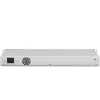 The back of Reyee's 24-port Gigabit switch with a power connector at the left side and an exhaust port for the fan beside it