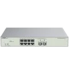 An 8-port PoE switch with two 10 Gigabit SFP+ ports and eight 2.5 Gigabit RJ45 ports. There's a reset button on the bottom left.