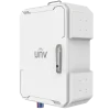 A large white metal box with the UNV logo on the front, designed for the installation of security cameras in harsh environments