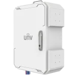 A large white metal box with the UNV logo on the front, designed for the installation of security cameras in harsh environments
