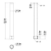 A diagram showing the dimensions of Uniview's TR-SE45-A-IN pole bracket