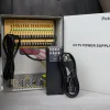 A power supply box that provides 12V DC power to security cameras, made by Petenet