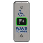 A wave-to-open switch for creating accessible entrances, with a green LED indicating when the door sensor has been triggered.