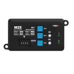 A wireless receiver for sending the signal of a door push button, featuring two relays and three switches for adjusting relay timings