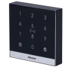 An access control terminal by Akuvox with buttons for entering your PIN number, and a built-in card reader.