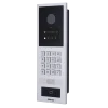 A video intercom by Akuvox with a silver body, metal keypad, and a card reader at the bottom