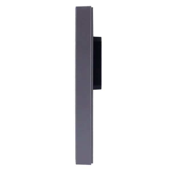 A side view of Akuvox's S562 indoor monitor with a grey plastic body