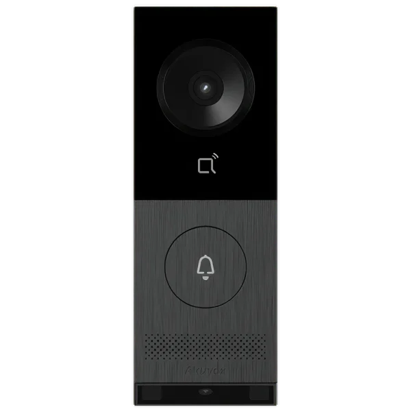 Akuvox's X910S video intercom with two cameras, grey metal body and a speaker for two-way audio