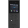 A grey intercom panel from Akuvox, with a physical keypad, dual cameras, and a speaker