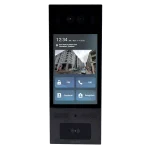 A touch screen video intercom by Akuvox, designed for calling multiple tenants in an apartment or condo building.